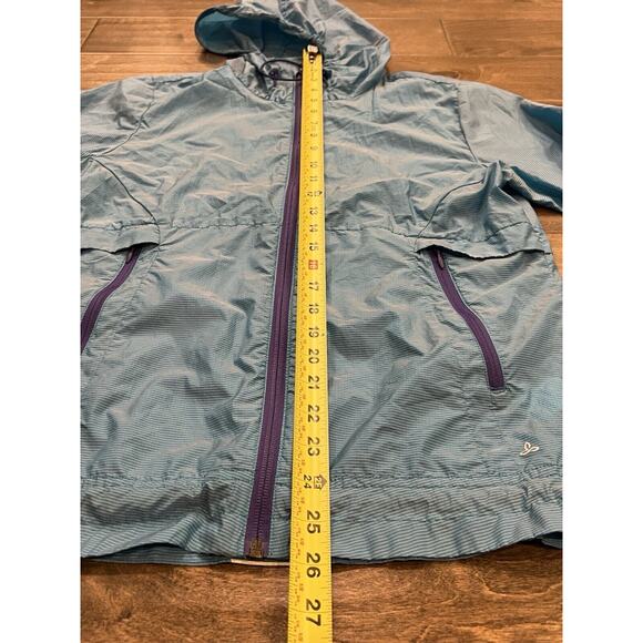 prAna Womens Blue Inabel Lightweight Water Repellent Windbreaker Jacket Size S - Picture 9 of 11